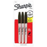 Sharpie Fine-Point Black - 3 件装