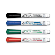 干擦记号笔 - 4 件装。 （蓝、红、绿、黑）
