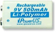 9V Lithium-Ion Rechargeable Battery - Single