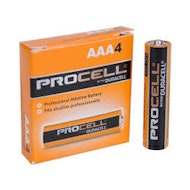 AAA Duracell Procell batteries - 4 Pack
