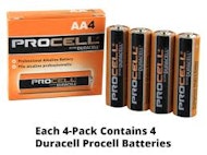 AA Duracell Procell Batteries - 4 Pack