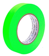 1" Fluorescent Green Artist/Console Paper Tape