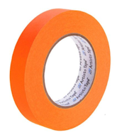 1" Fluorescent Orange Artist/Console Paper Tape