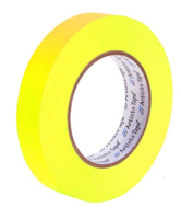 1" Fluorescent Yellow Artist/Console Paper Tape